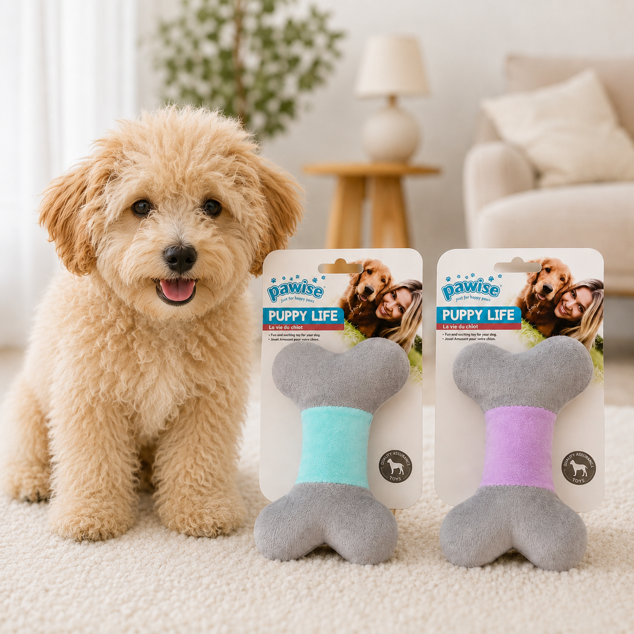 Hueso de peluche para cachorros