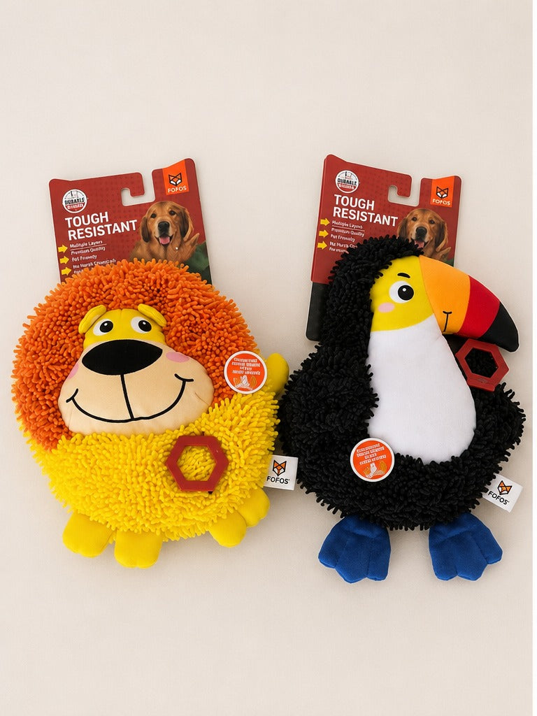 Tough Plush Buddies 🦁🦜