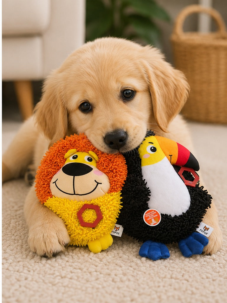 Tough Plush Buddies 🦁🦜